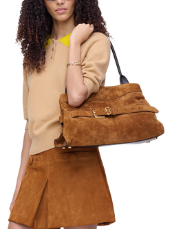 Marc Jacobs Dakota Suede Satchel Bag, Copper - view 2, Copper