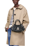 Marc Jacobs Leather Small Cinched Satchel Bag, Black