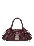 Marc Jacobs Leather Small Cinched Satchel Bag, Dark Plum