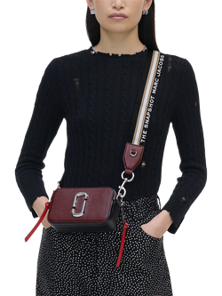 Marc Jacobs Snapshot Leather Crossbody Bag, Dark Plum Multi - view 2, Dark Plum Multi