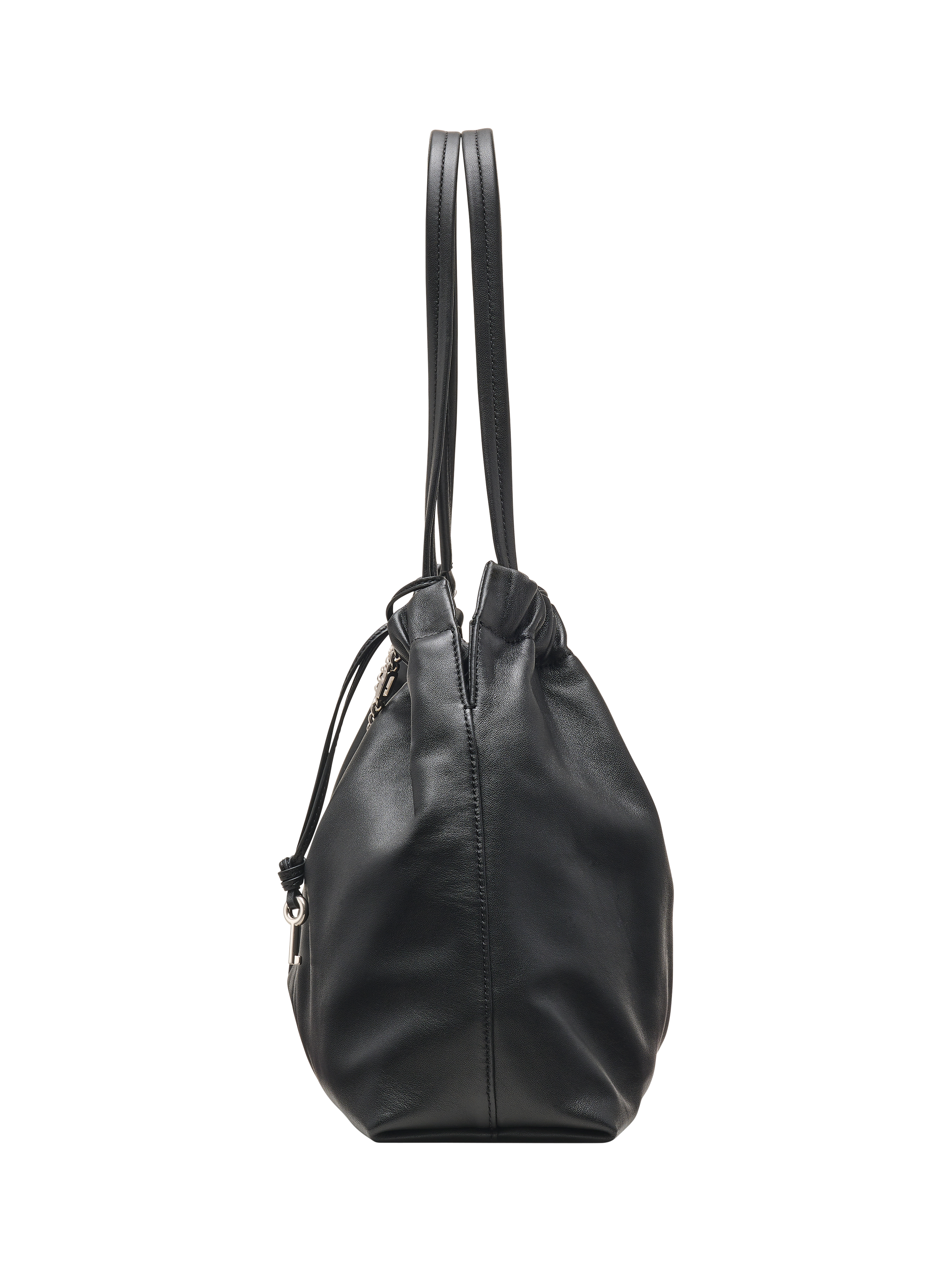 Product image 5 of 6, which shows Marc Jacobs Leather Cinched Tote Bag, Black
