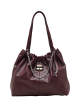 Marc Jacobs Leather Cinched Tote Bag, Dark Plum