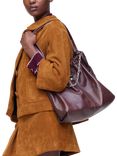 Marc Jacobs Leather Cinched Tote Bag, Dark Plum