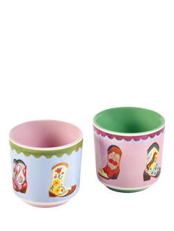 Eleanor Bowmer Electric Coast Stoneware Egg Cups, Set of 2, Multi, Multi