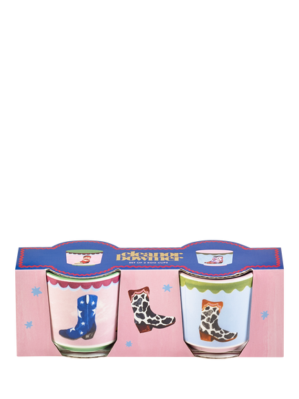 Eleanor Bowmer Electric Coast Stoneware Egg Cups, Set of 2, Multi - view 2, Multi