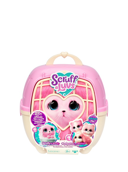Scruff-a-Luvs Adopt a Pet with Carrier, Pink, Multi