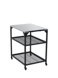 Ooni Medium Modular Outdoor Kitchen Table/BBQ Trolley, Silver/Black