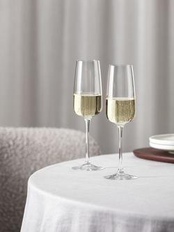 Villeroy & Boch Afina Glass Champagne Flute, Set of 4, 120ml, Clear - view 2, Clear
