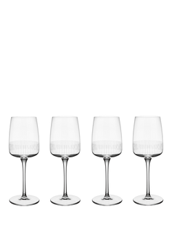Villeroy & Boch Afina White Wine Glass, Set of 4, 125ml, Clear, Clear