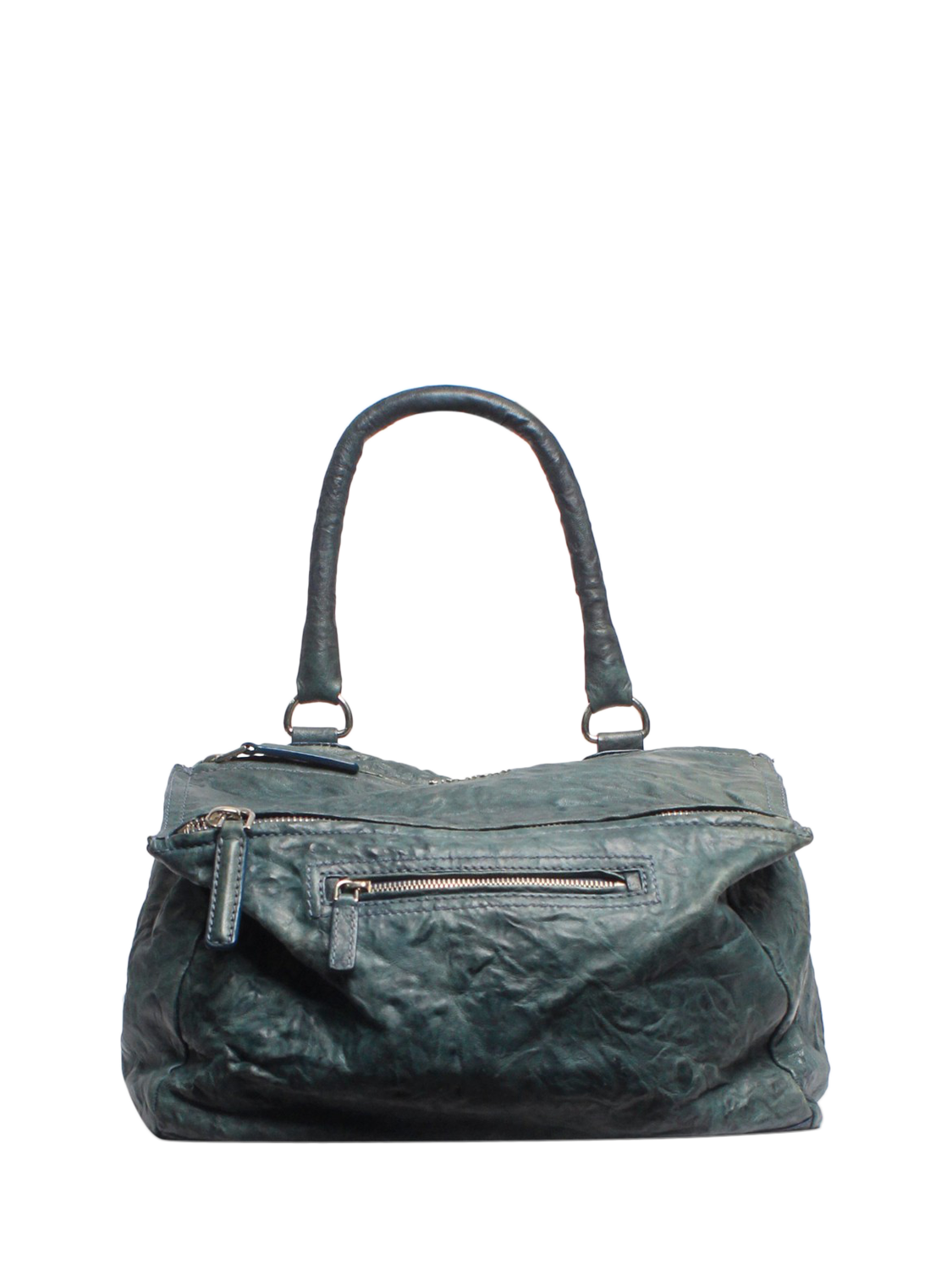 Pre-loved Givenchy Pandora Wrinkled Leather Shoulder Bag, Blue