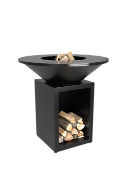 OFYR Classic Storage Wood Fired Outdoor Cooking Unit, 100cm, Black, Black