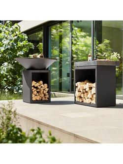 OFYR Classic Storage Wood Fired Outdoor Cooking Unit, 100cm, Black - view 2, Black