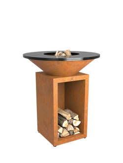 OFYR Classic Storage Wood Fired Outdoor Cooking Unit, 100cm, Corten, Corten
