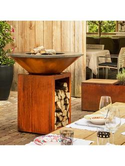OFYR Classic Storage Wood Fired Outdoor Cooking Unit, 100cm, Corten - view 2, Corten