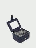 Tutti & Co Faux Leather Mirrored Jewellery Box, Navy Animal