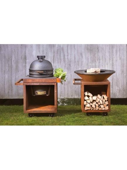 OFYR Kamado Pro Mobile Outdoor Table, 75cm, Corten - view 2, Corten