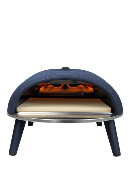DeliVita Diavolo Gas Fired Outdoor Pizza Oven & Accessories Bundle, Navy