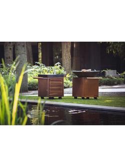 OFYR Mise en Place Pro Mobile Outdoor Table with Ceramic Top, 65cm, Corten - view 2, Corten