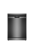 Siemens iQ500 SN25EC13CE Freestanding Dishwasher, Black Steel