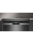 Siemens iQ500 SN25EC13CE Freestanding Dishwasher, Black Steel