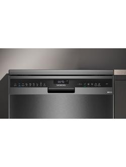 Siemens iQ500 Freestanding Dishwasher, SN25EW13CE, SN25EC13CE, SN25EI13CE - view 2, Black Steel
