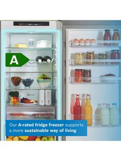 Bosch Series 4 Freestanding 70/30 Fridge Freezer, KGN392LAGG, KGN39OCAFG - view 2, Stainless Steel