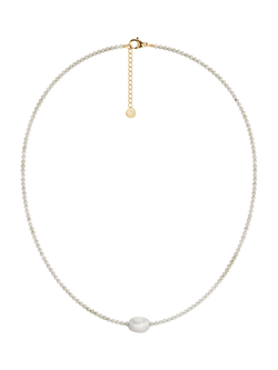 EDBLAD Beach Pearl Seashell Necklace, Yellow Gold, Yellow Gold