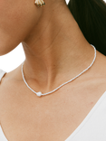 EDBLAD Beach Pearl Seashell Necklace, Yellow Gold