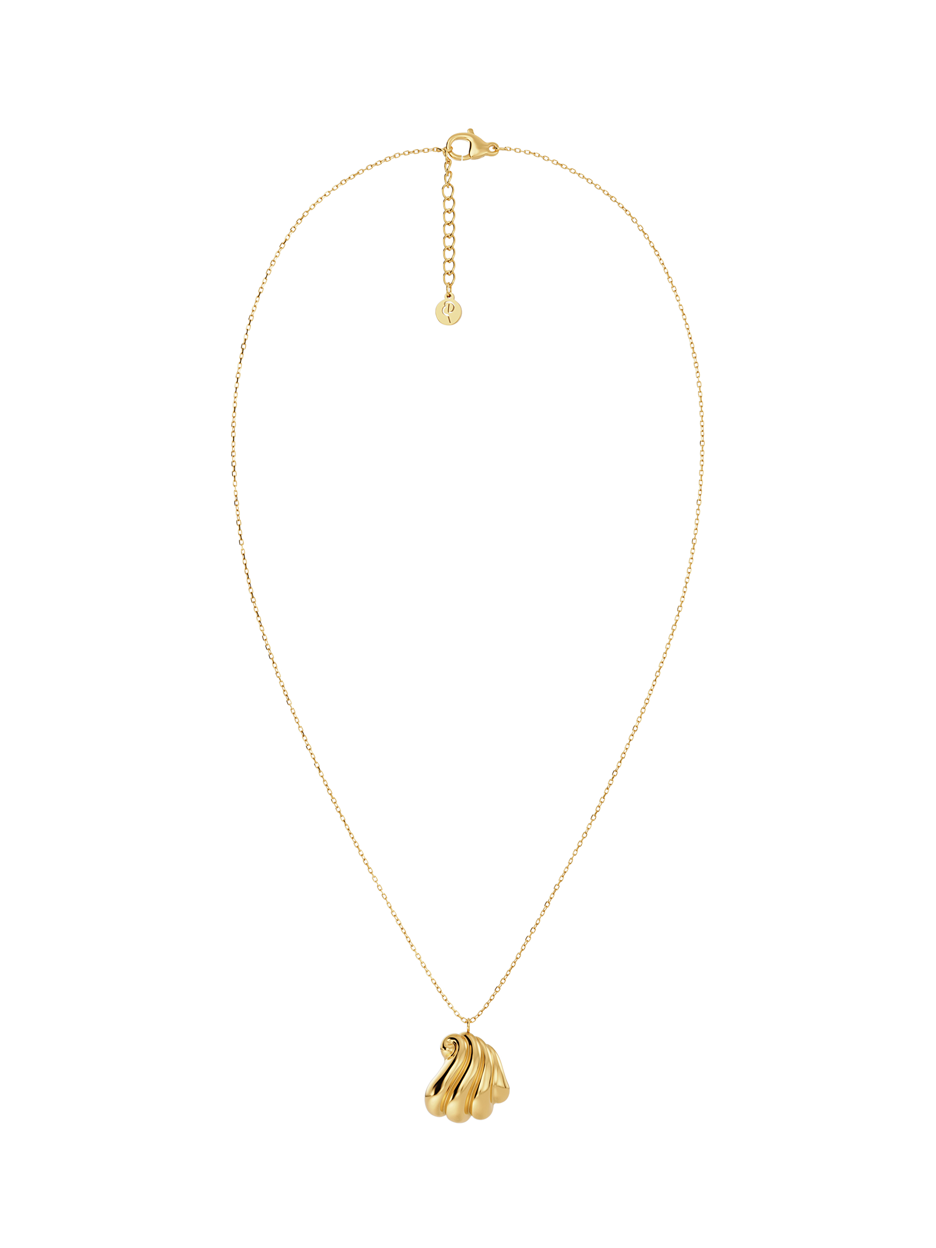 Product image 1 of 2, which shows EDBLAD Beach Pearl Corrazza Shell Necklace, Yellow Gold