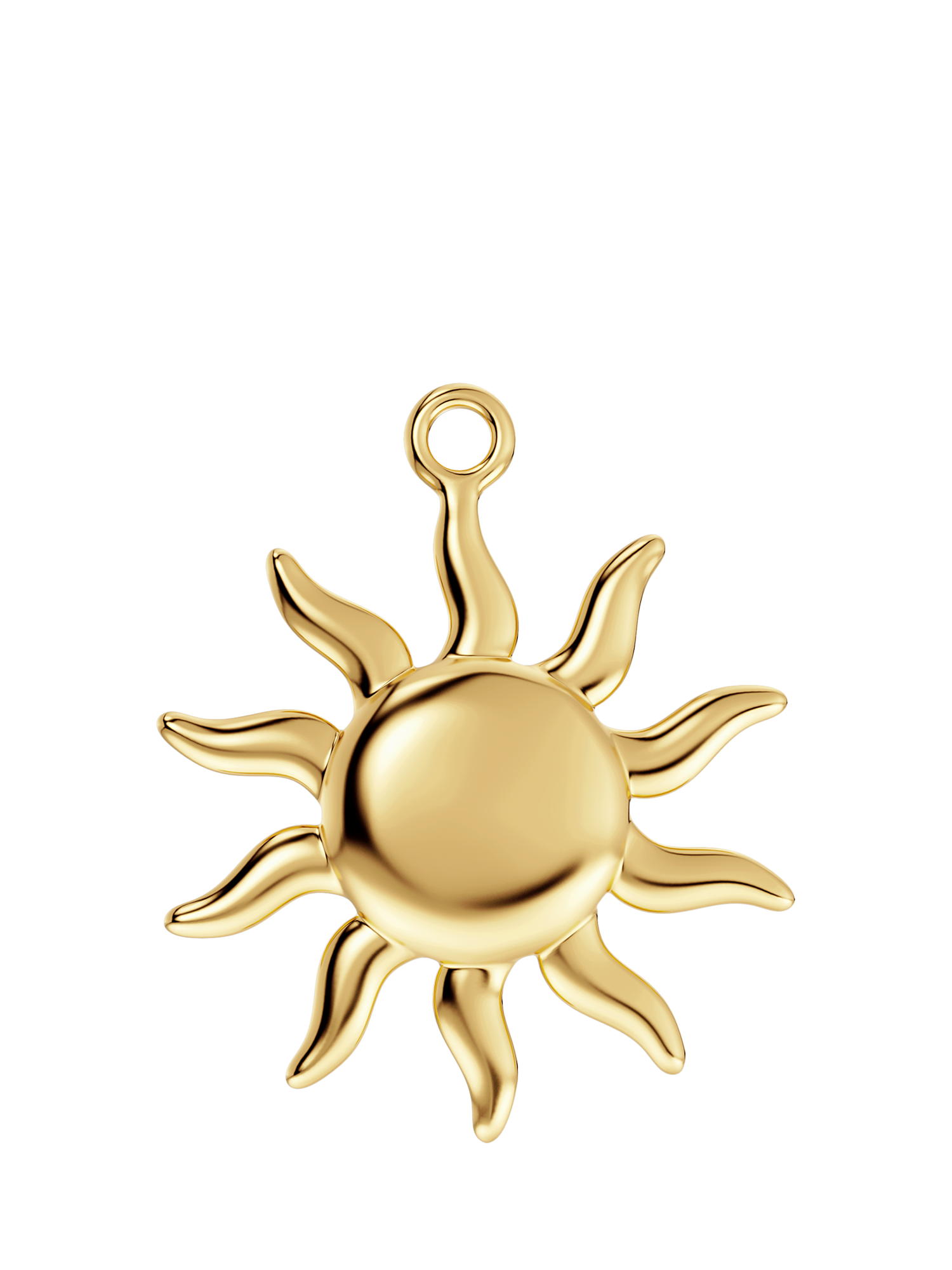 Product image 1 of 2, which shows EDBLAD Oversized Sun Charm, Yellow Gold