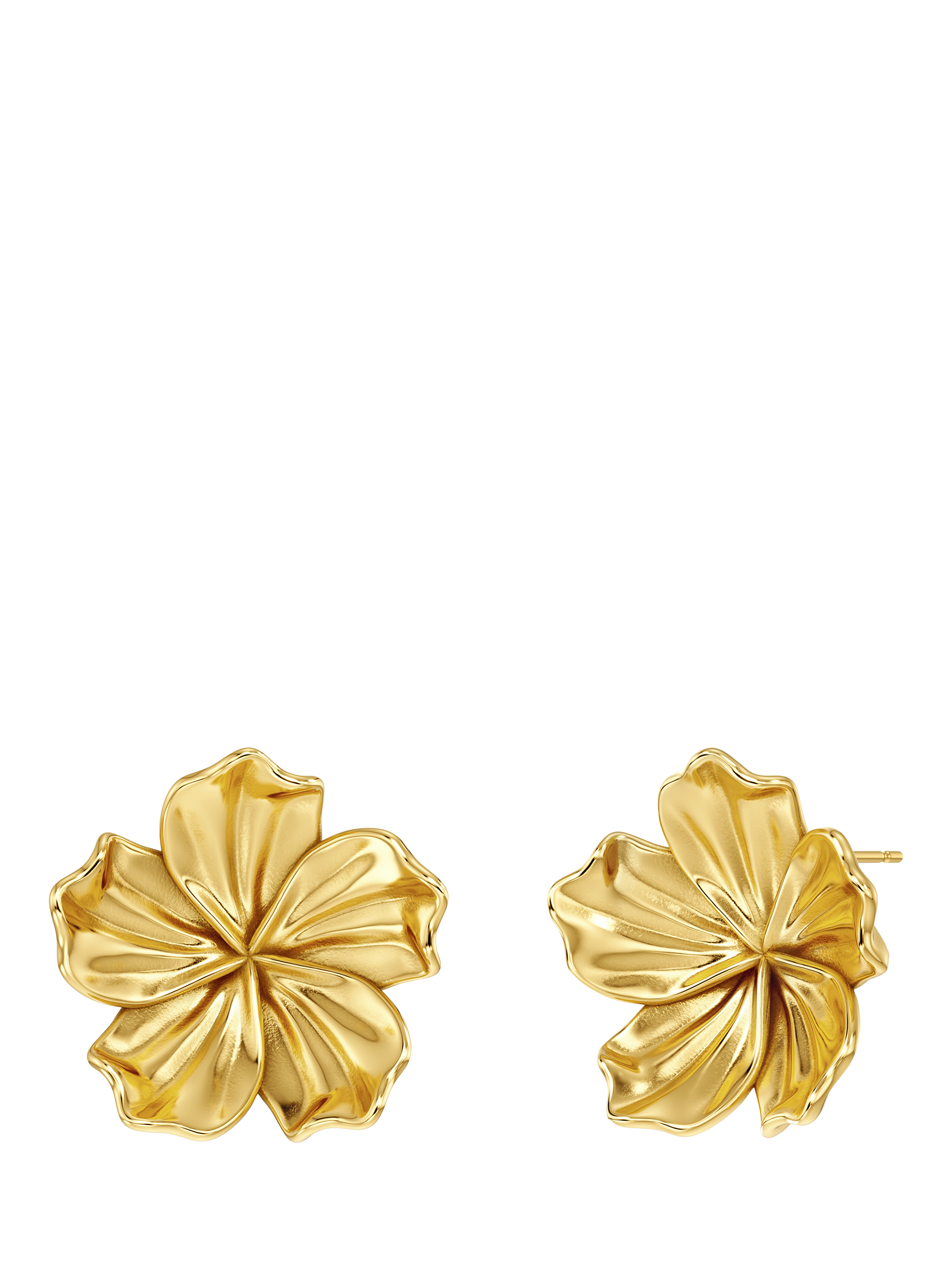 Product image 1 of 2, which shows EDBLAD Jasmine Large Stud Earrings, Yellow Gold