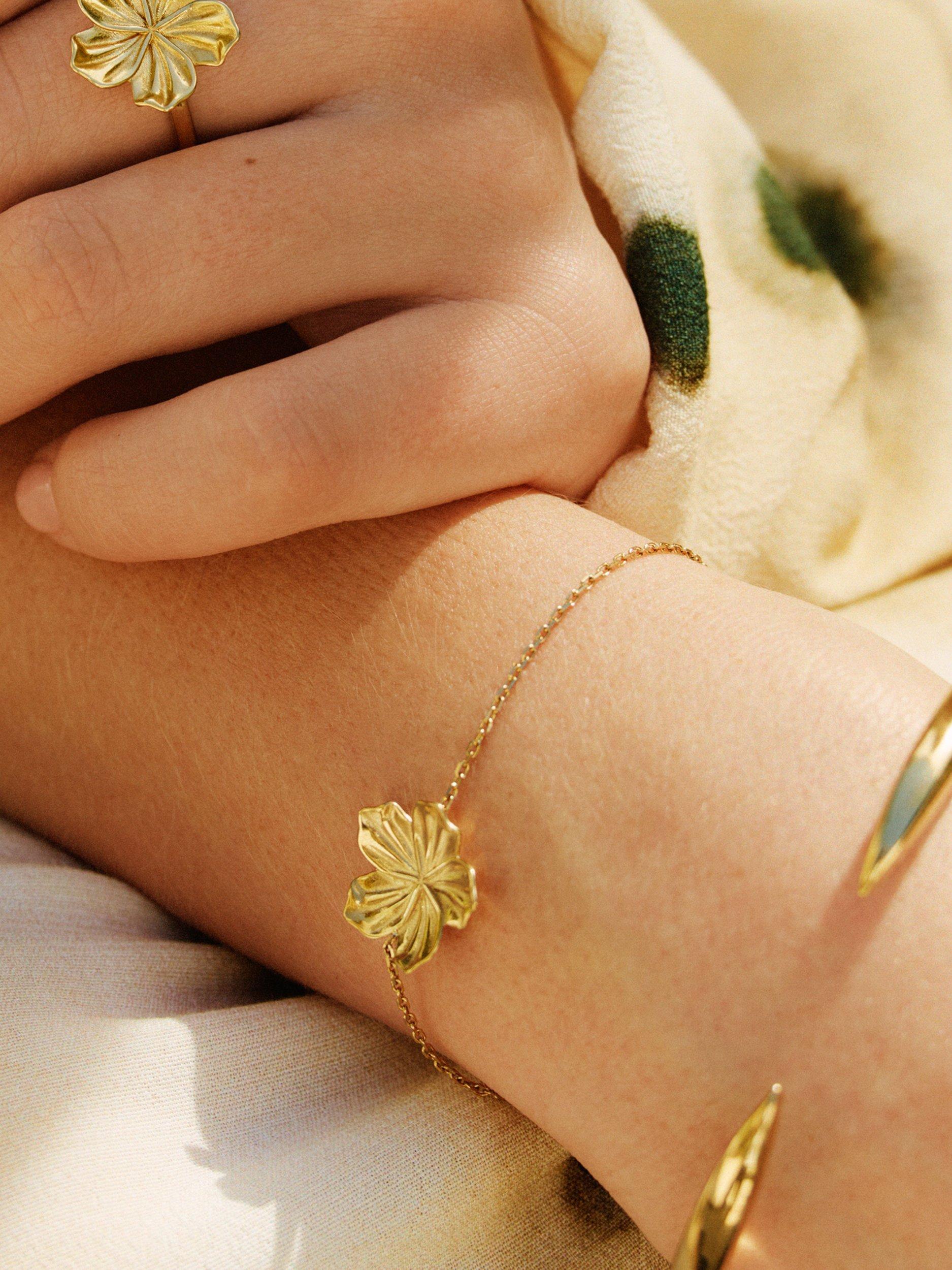 Product image 2 of 2, which shows EDBLAD Jasmine Large Charm Bracelet, Yellow Gold