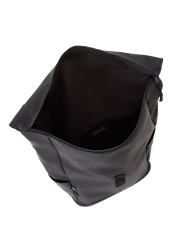 John Lewis Rubberised Roll Top Commuter Backpack, 24L - view 2, Navy