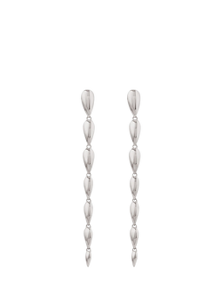 Dinny Hall Sunbeam Column Drop Earrings, Silver, Silver