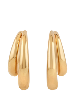 Dinny Hall Toro Double Hoop Earrings, Gold, Gold