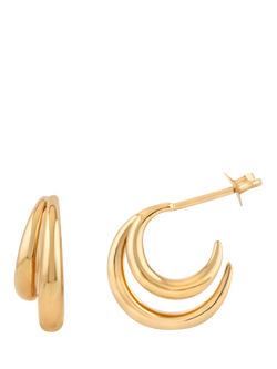 Dinny Hall Toro Double Hoop Earrings, Gold - view 2, Gold