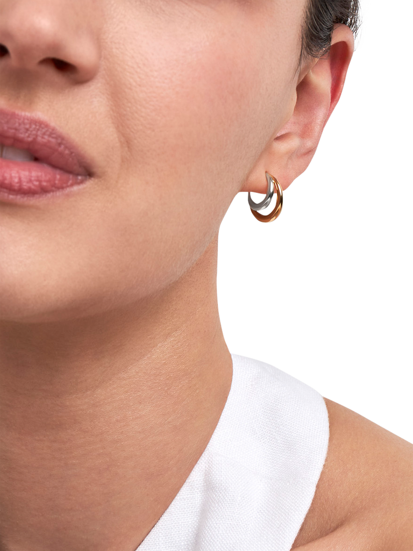 Product image 3 of 4, which shows Dinny Hall Toro Double Hoops, Silver/Gold