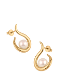 Dinny Hall Toro Pearl Twist Earrings, Gold