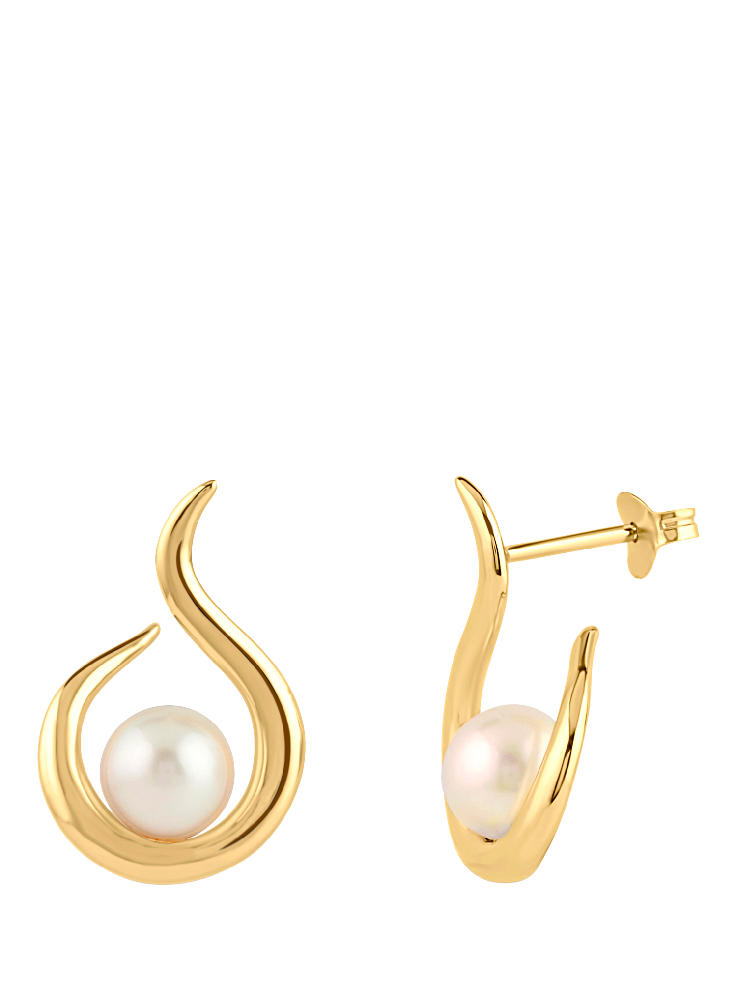 Product image 3 of 6, which shows Dinny Hall Toro Pearl Twist Earrings, Gold
