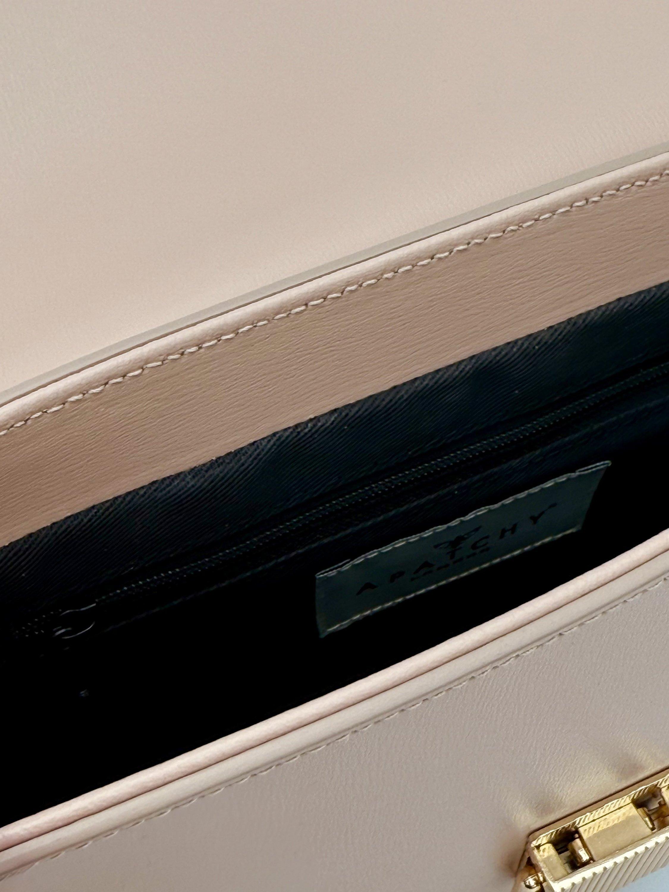 Product image 5 of 5, which shows Apatchy London Flora Leather Crossbody Bag, Blush