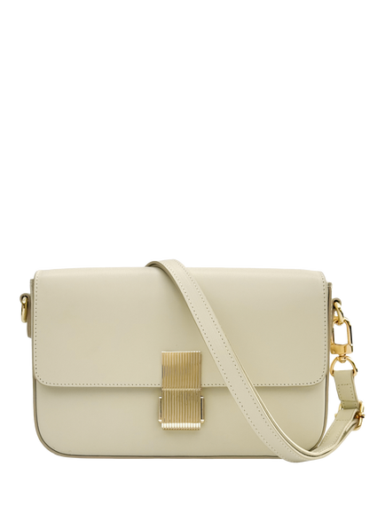 Apatchy London Flora Leather Crossbody Bag, Buttermilk