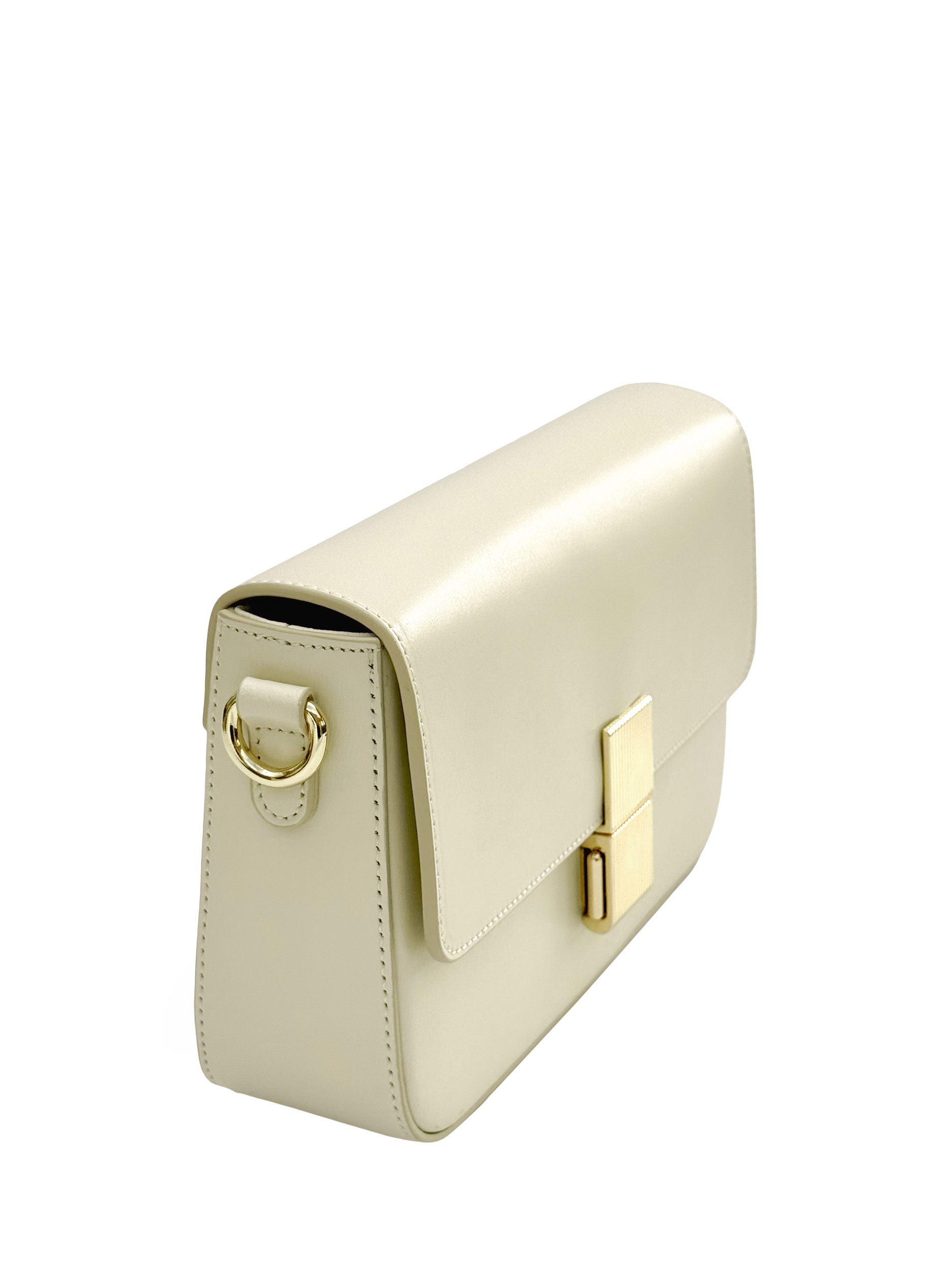 Product image 2 of 5, which shows Apatchy London Flora Leather Crossbody Bag, Buttermilk