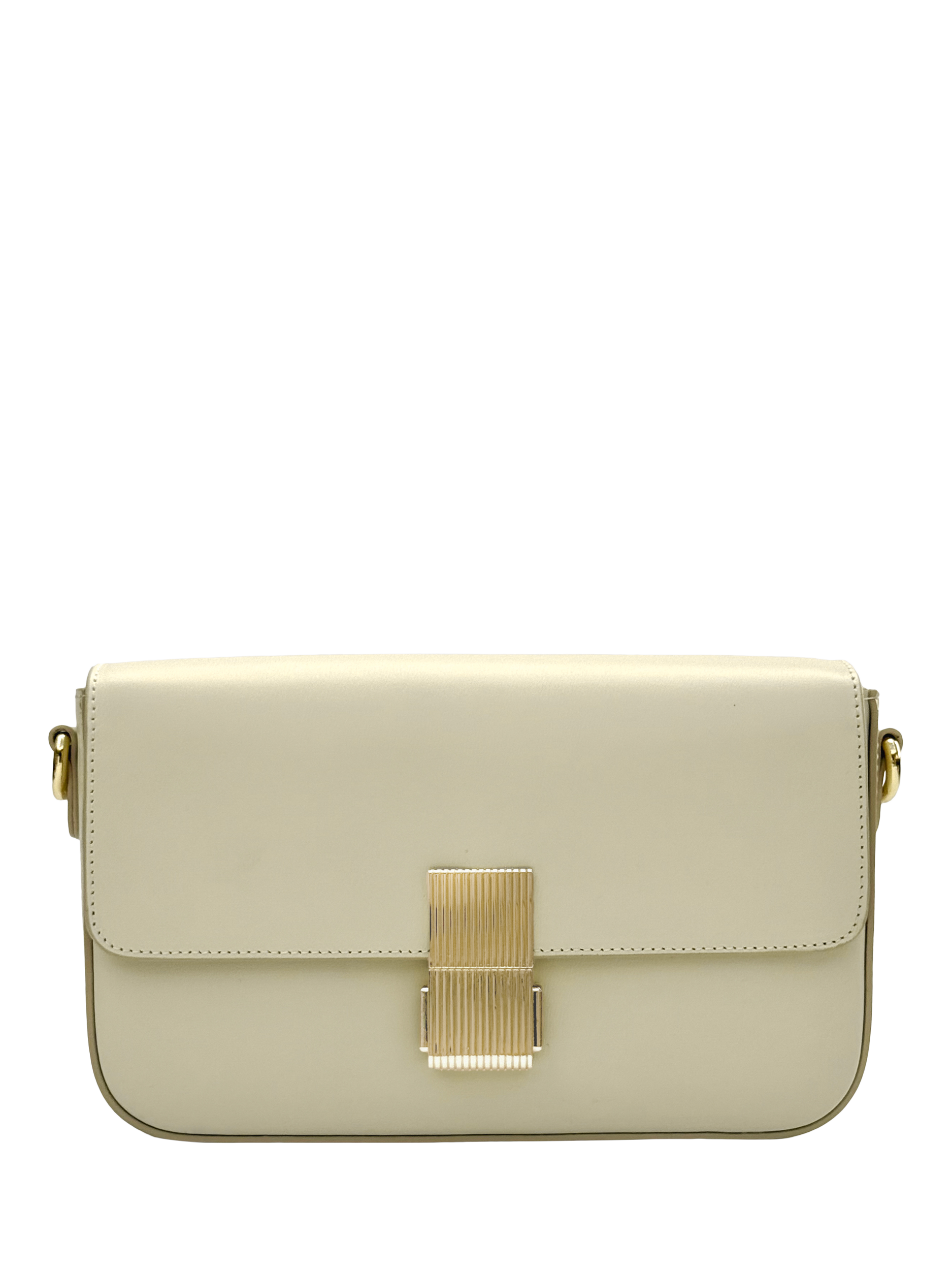 Product image 3 of 5, which shows Apatchy London Flora Leather Crossbody Bag, Buttermilk