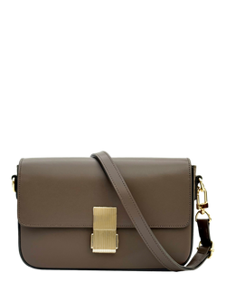 Apatchy London Flora Leather Crossbody Bag, Mink