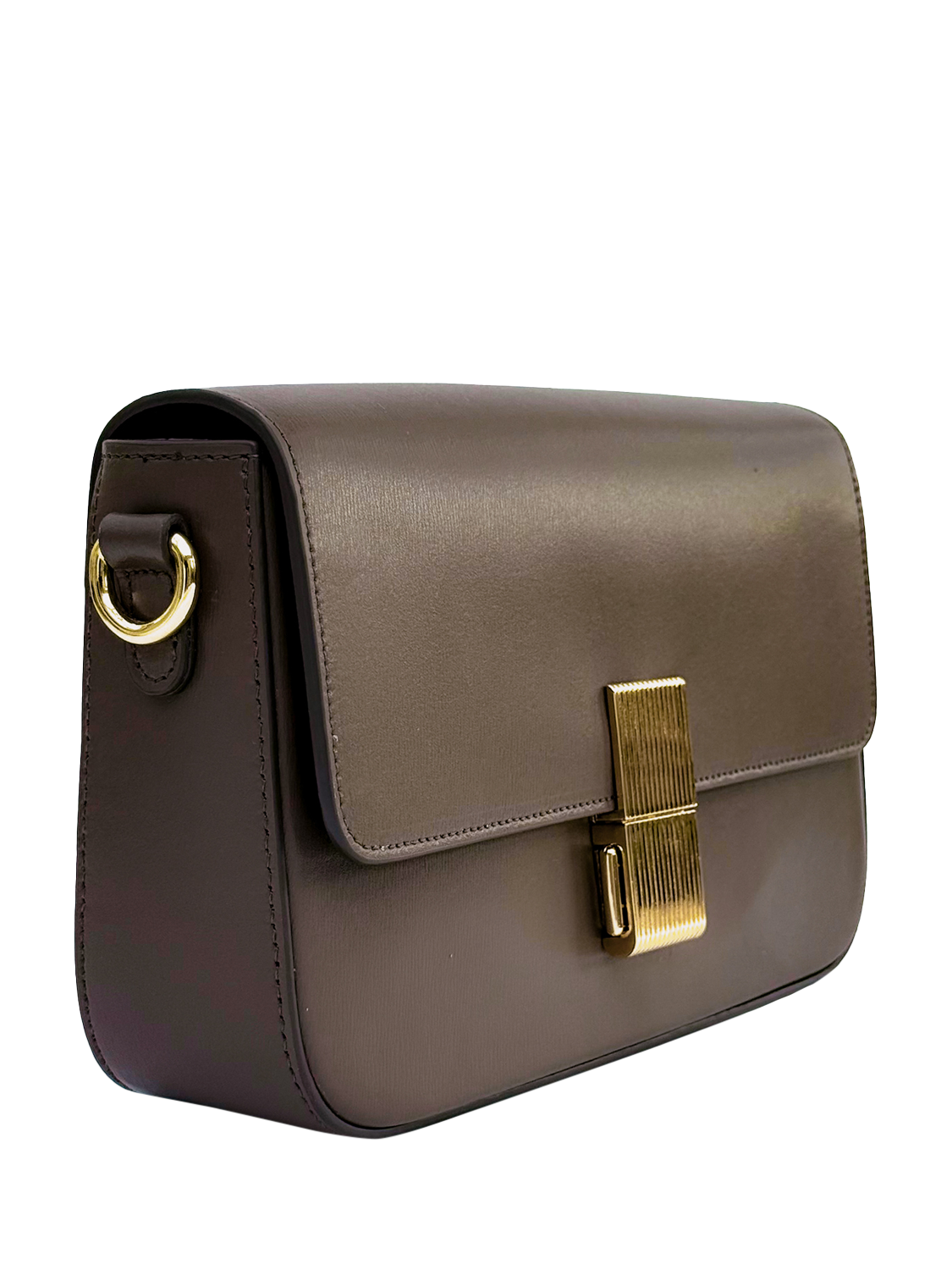 Product image 2 of 5, which shows Apatchy London Flora Leather Crossbody Bag, Mink
