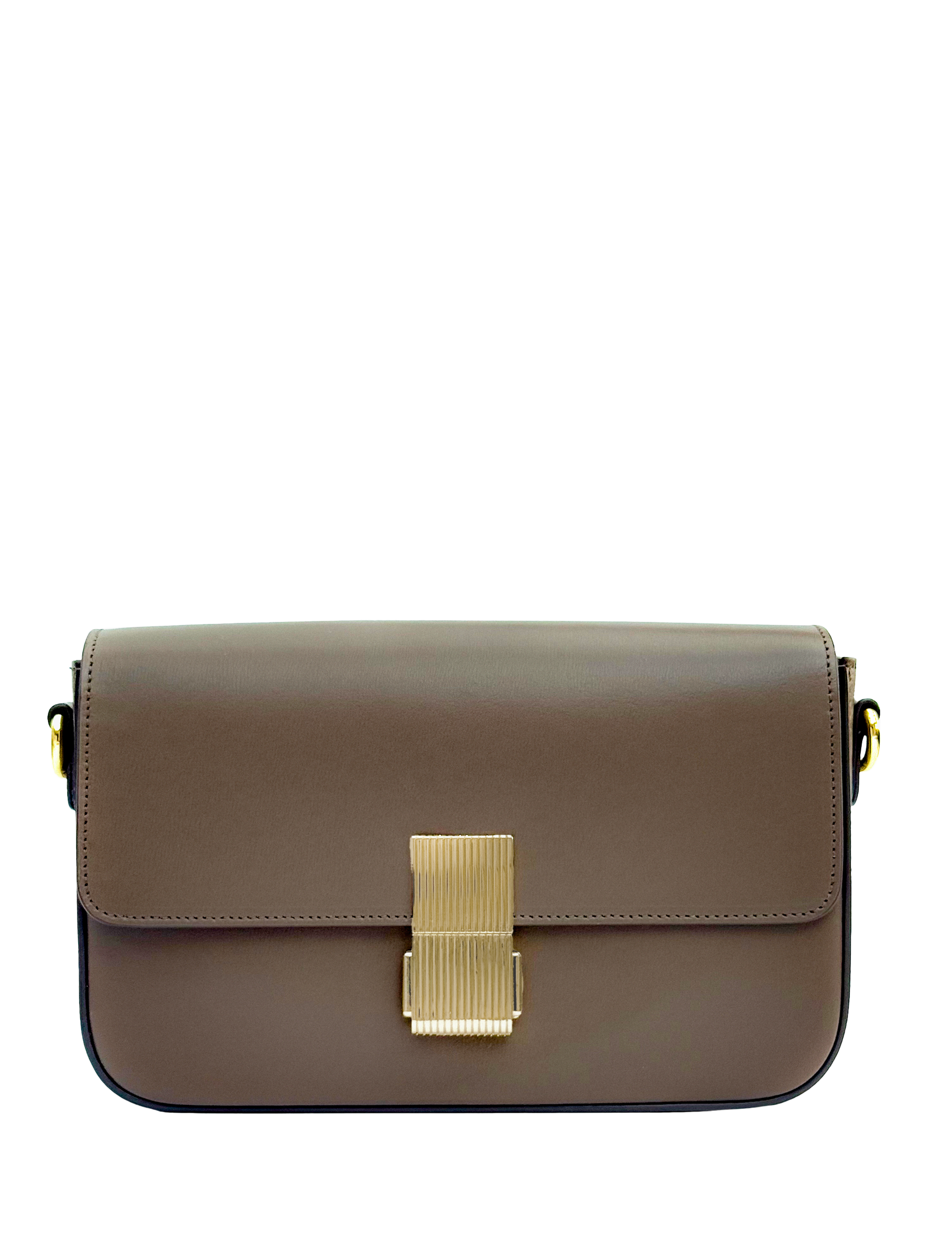 Product image 3 of 5, which shows Apatchy London Flora Leather Crossbody Bag, Mink