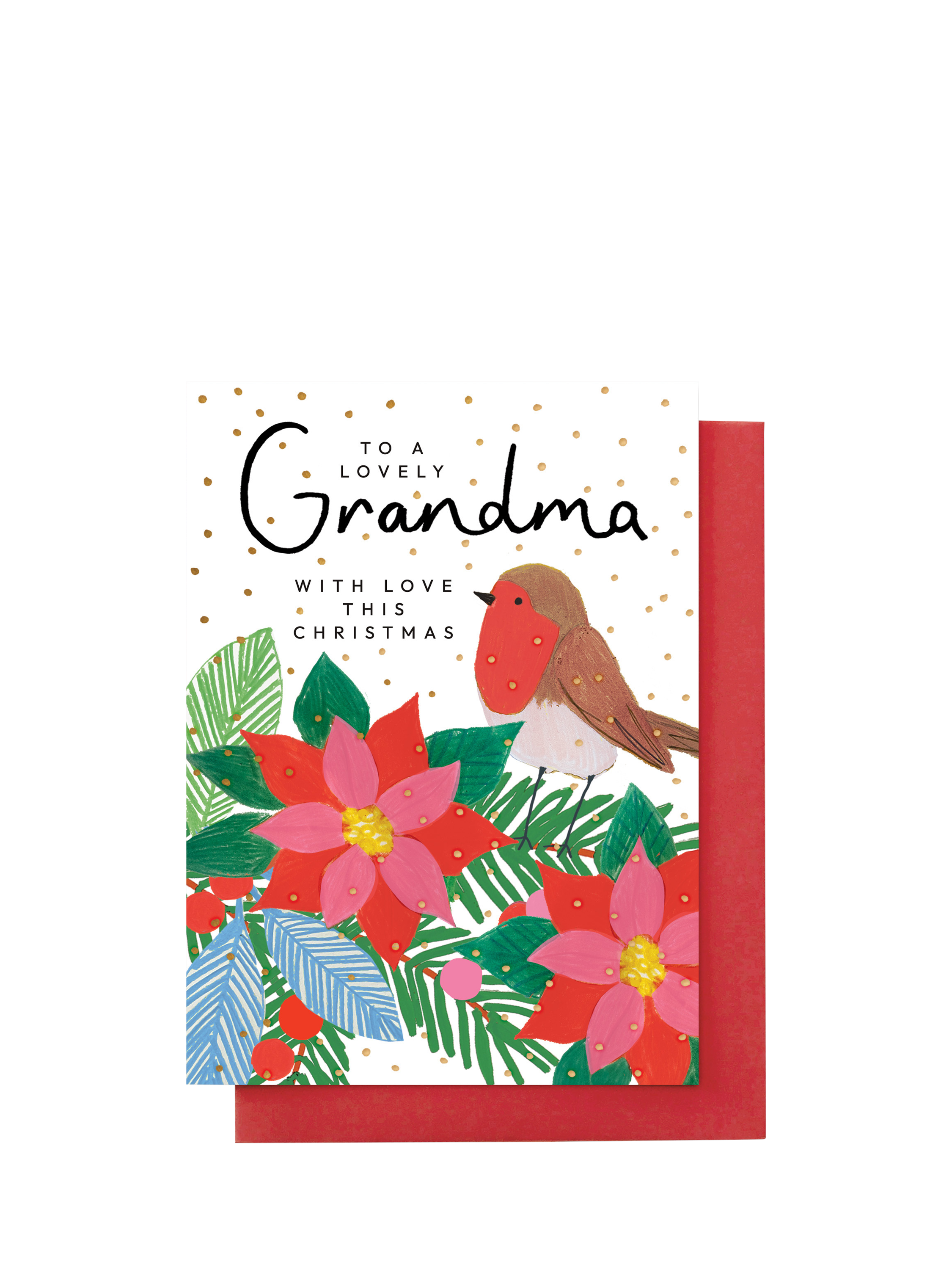 Stop the Clock Design Robin Grandma Christmas Card