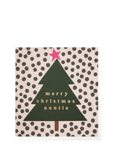 Caroline Gardner Dotty Tree Auntie Christmas Card