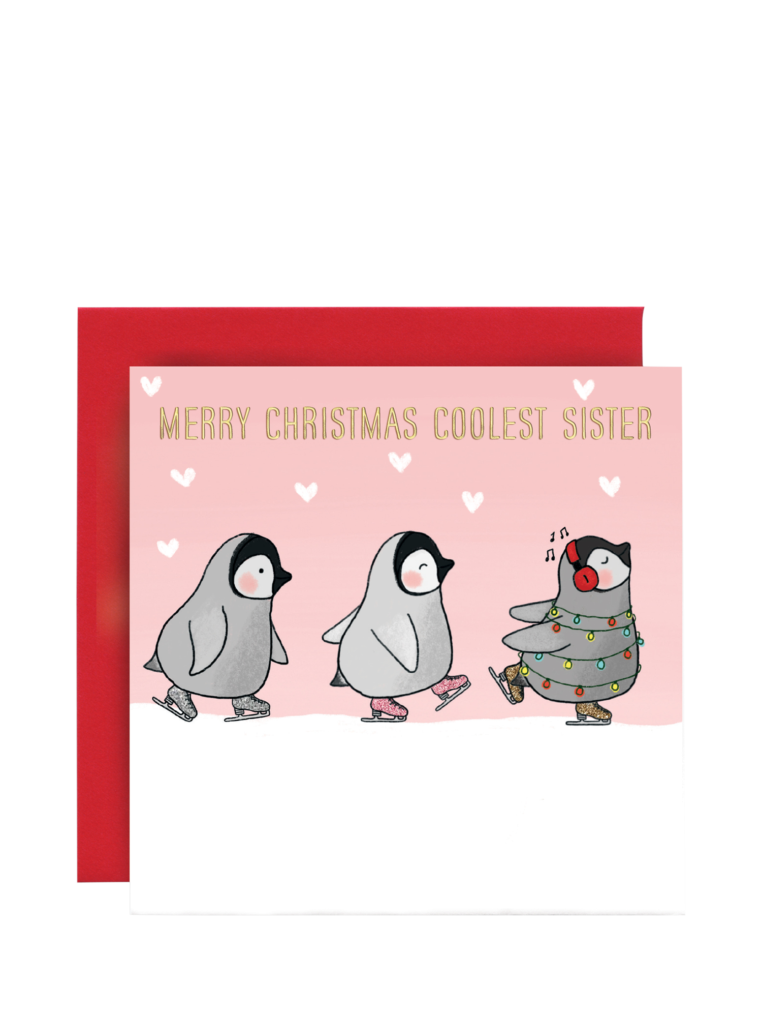 Susan O'Hanlon Penguins Coolest Sister Christmas Card