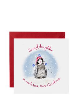 Louise Mulgrew Designs Penguin Granddaughter Christmas Card, Multi